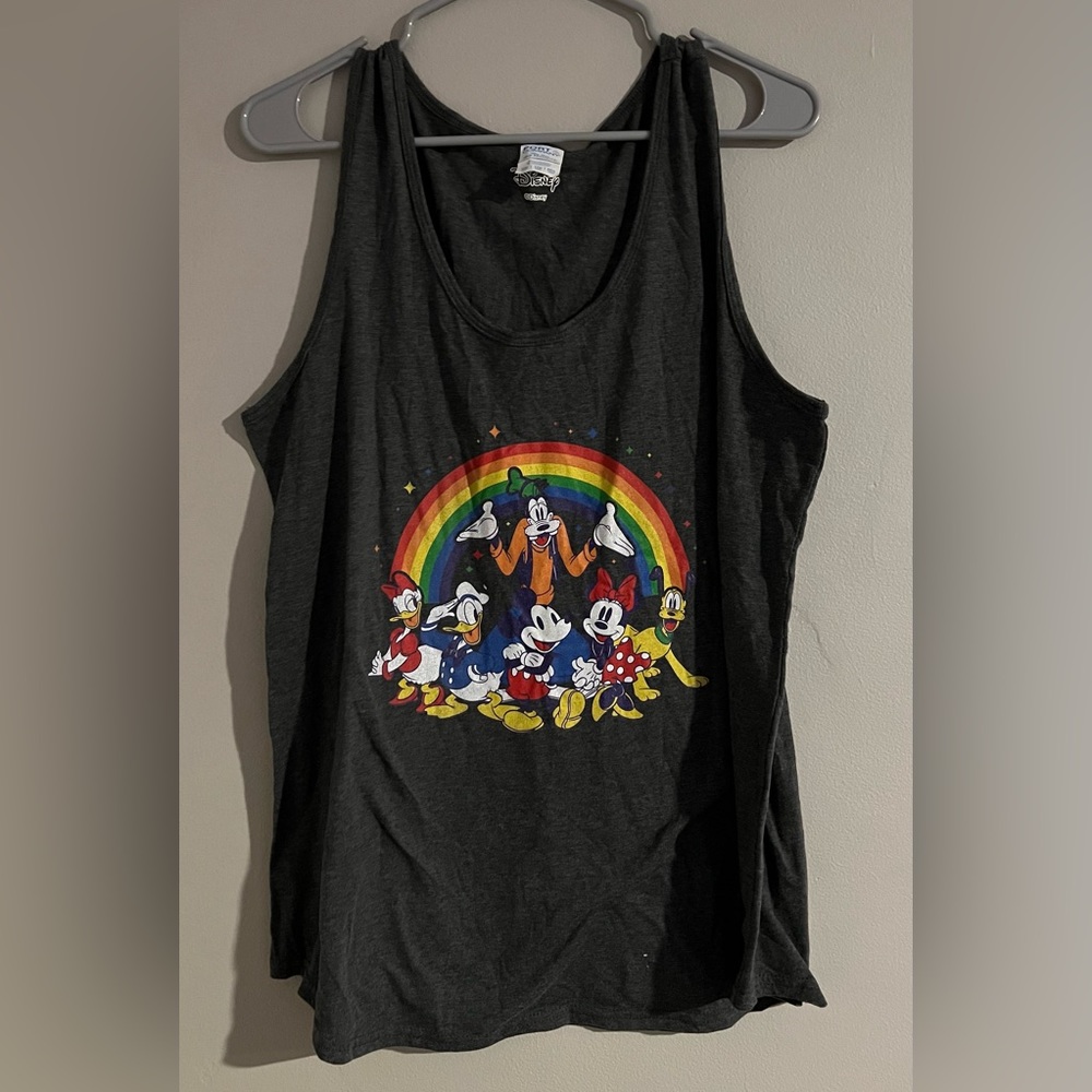 Women’s XXL Disney Mickey and Friends Rainbow Tank